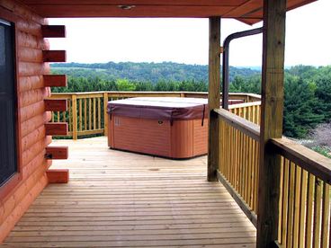 Private hot tub with a gorgeous view is relaxation defined!